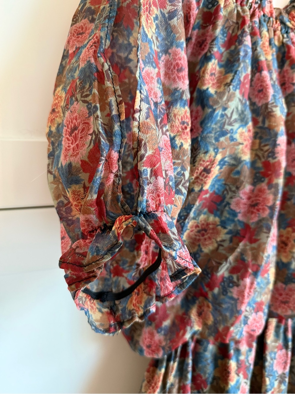 Vintage 70s Boho Floral Prairie Midi Dress | M - Picture 3 of 16
